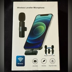 New Wireless Lavalier Microphone for Smartphones- 2 Mic Set
